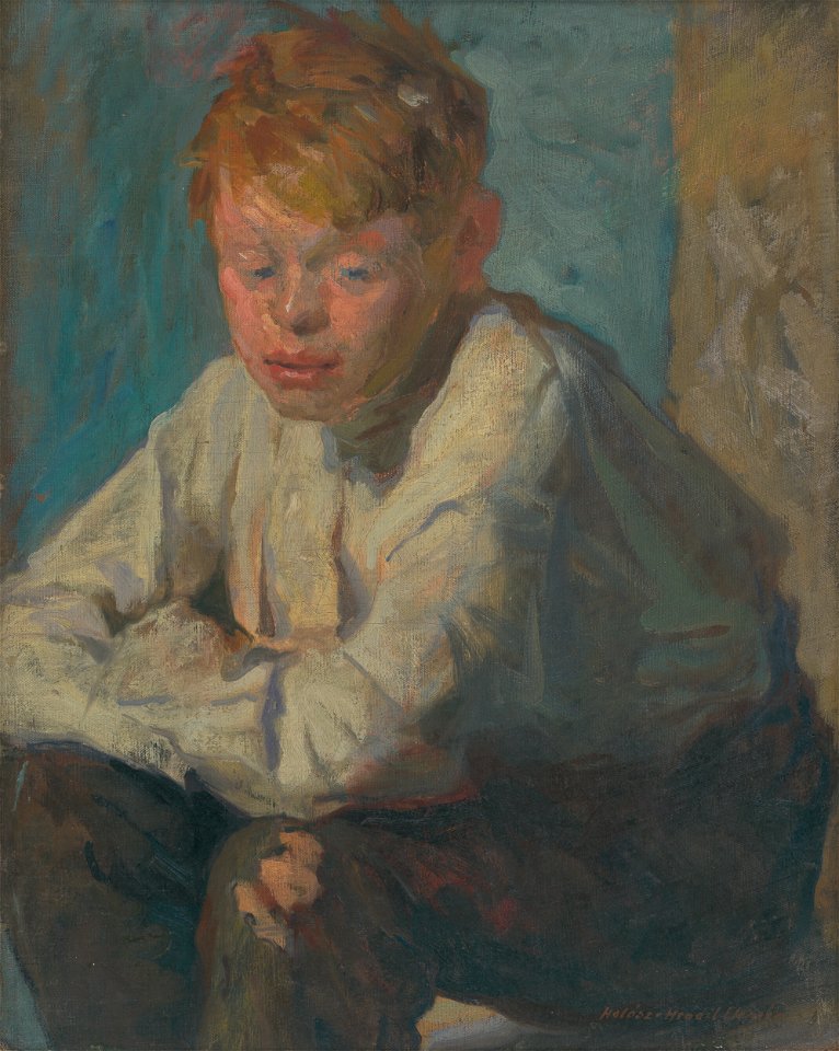 Elemír Halász-Hradil - Chlapec s ryšavými vlasmi - O 317 - East Slovak Gallery