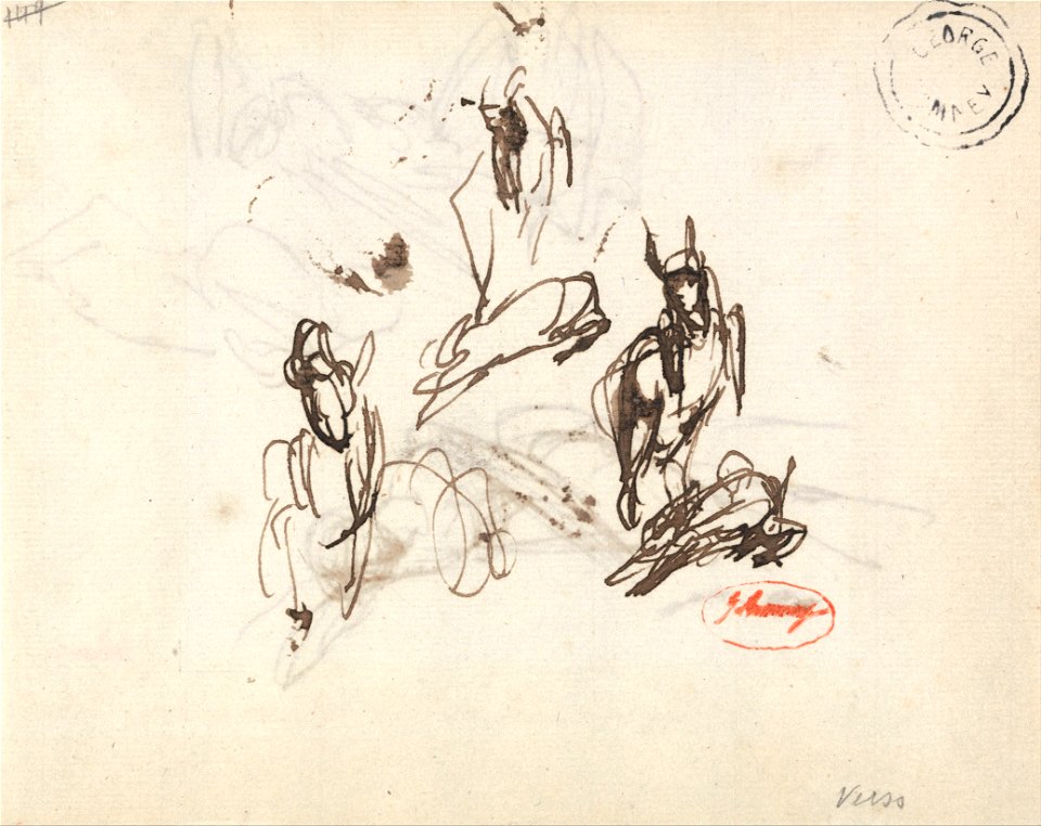 George Romney - Frolicking Goat- Three Sketches - Google Art Project