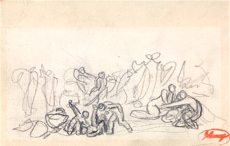 George Romney - Group of Figures, Possibly Women and Children Playing - Google Art Project
