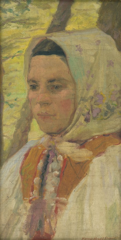 Elemír Halász-Hradil - Hlava sedliackeho dievčaťa - O 427 - Slovak National Gallery