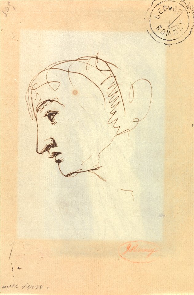 George Romney - Head in Profile - Google Art Project