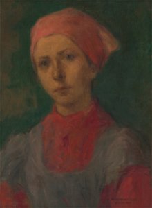 Elemír Halász-Hradil - Sedliacke dievča - O 375 - East Slovak Gallery