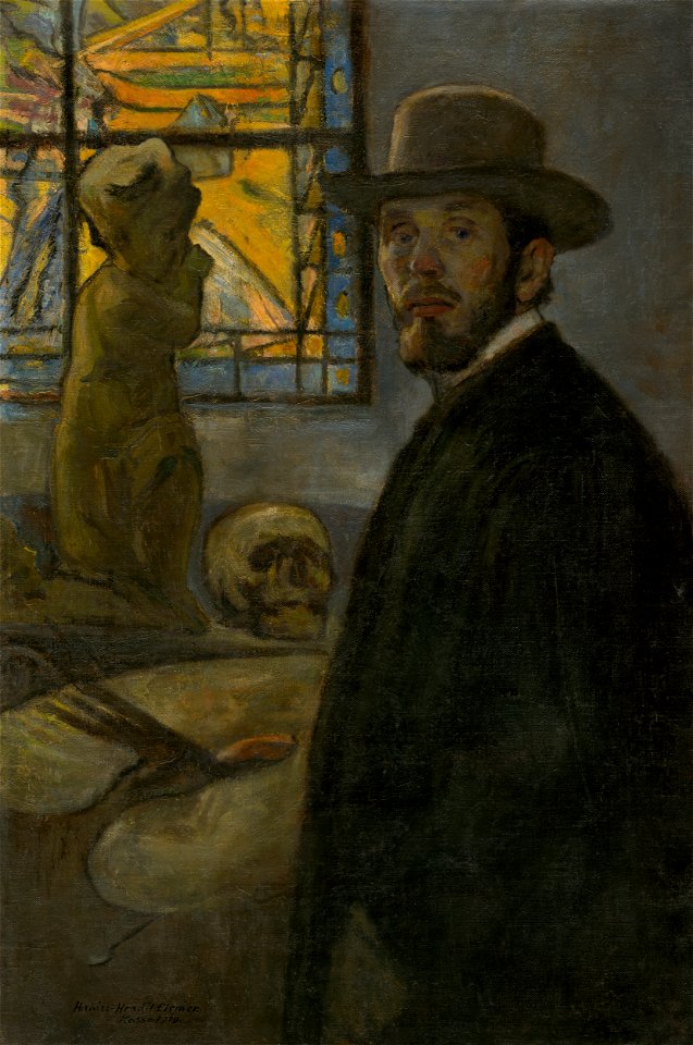 Elemír Halász-Hradil - Vlastná podobizeň - O 823 - East Slovak Gallery