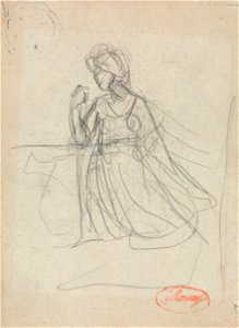 George Romney - Kneeling Woman - Google Art Project