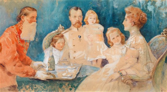 Elena Samokish-Sudkovskaya Tsar and family 1902