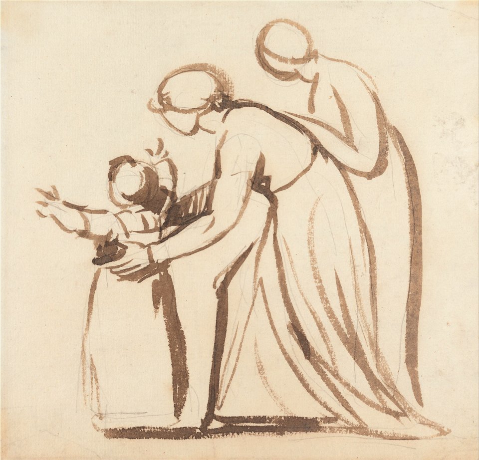 George Romney - Learning to Walk - Google Art Project