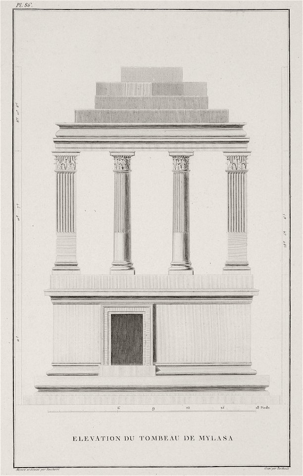 Elevation du tombeau près de Mylasa - Choiseul-gouffier Gabriel Florent Auguste De - 1782