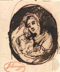 George Romney - Mother and Child - Google Art Project (2440845). Free illustration for personal and commercial use.