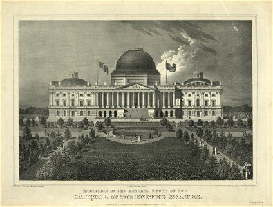 Elevation of the eastern front of the Capitol of the United States - drawn by Wm. A. Pratt, Rural Architt. & Surveyor ; Printed by P.S. Duval, Philada. ; lithographed by Chas. Fenderich, LCCN2009633825