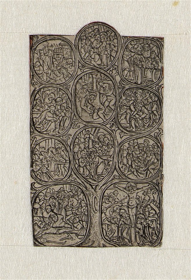 Eleven Passion Scenes in Medaillons ca.1519 print by Master S., S.II 5784, Prints Department, Royal Library of Belgium