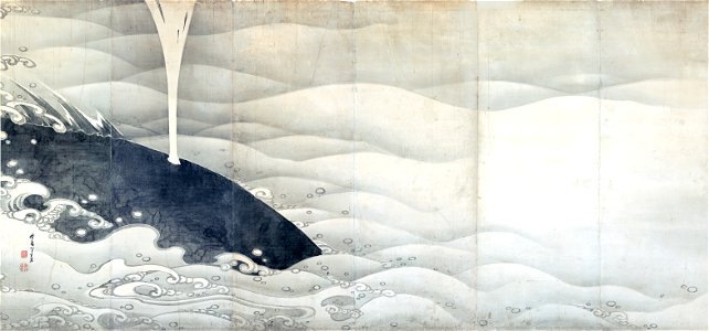 Elephant and Whale Screens by Ito Jakuchu (Miho Museum)L