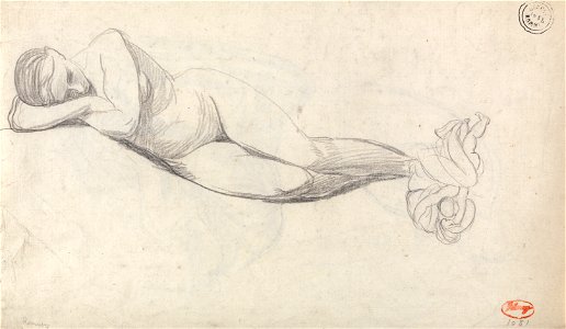 George Romney - Reclining Nude - Google Art Project