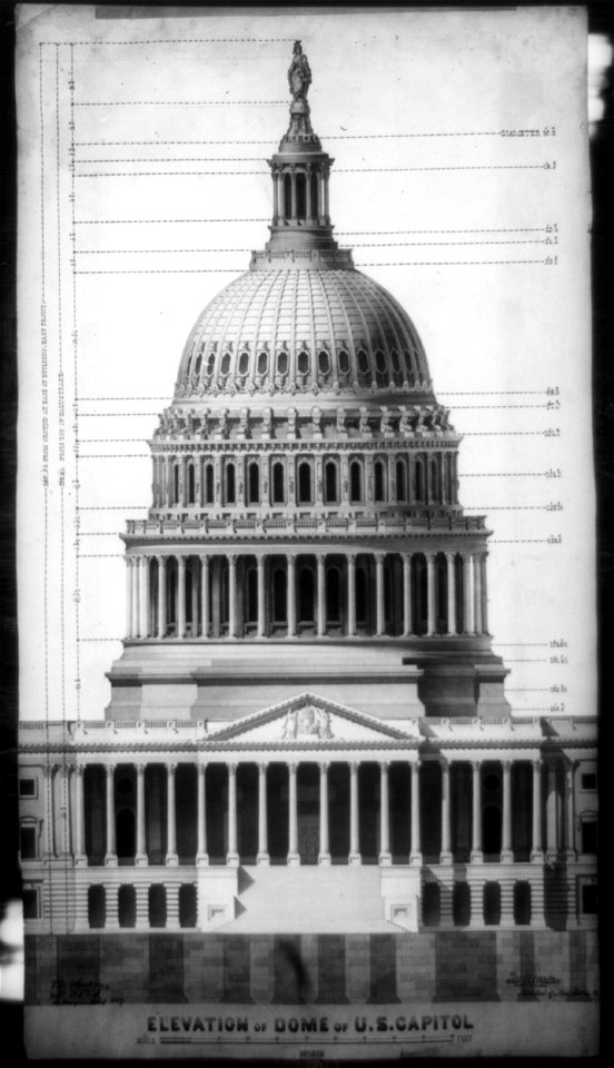 Elevation of dome of U.S. Capitol LCCN2005695752