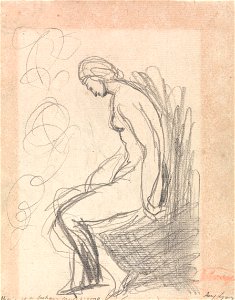 George Romney - Seated Nude Woman (Hygeia at Doctor Graham's) - Google Art Project