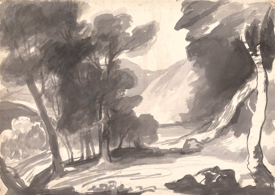 George Romney - Glade in a Forest - Google Art Project