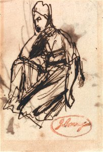 George Romney - Seated Woman - Google Art Project (2451507)