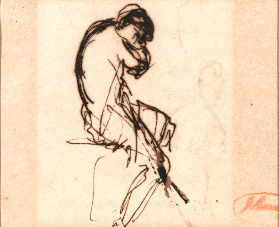 George Romney - Seated Woman, Lightly Draped - Google Art Project