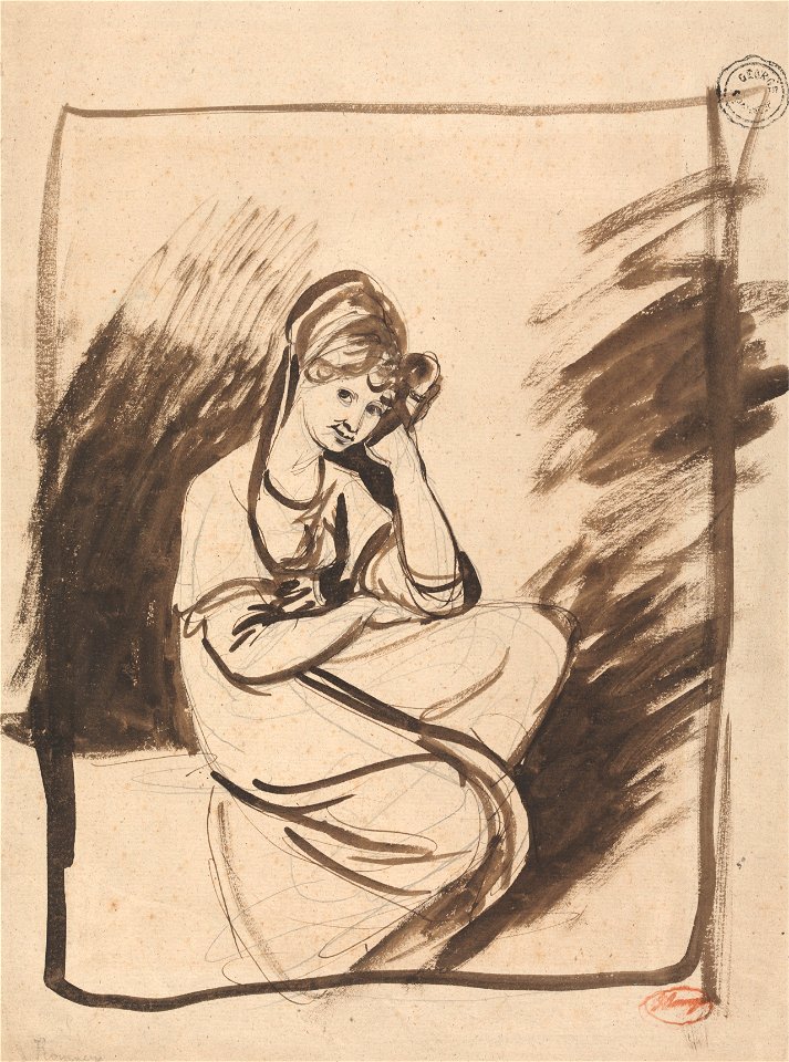 George Romney - Sketch for the Portrait of a Lady - Google Art Project