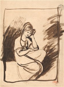 George Romney - Sketch for the Portrait of a Lady - Google Art Project
