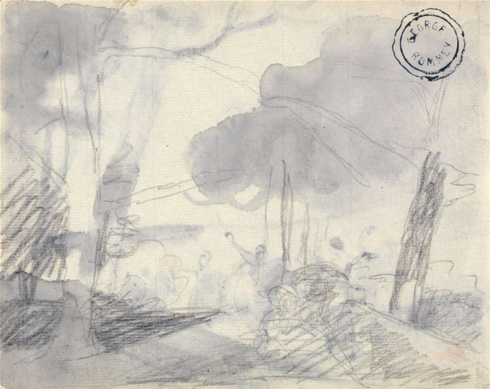 George Romney - Sketch of Trees - Google Art Project