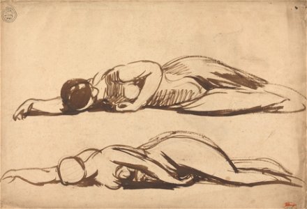 George Romney - Sketches of a Prostrate Woman - Google Art Project