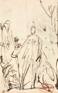 George Romney - Standing Figures - Google Art Project