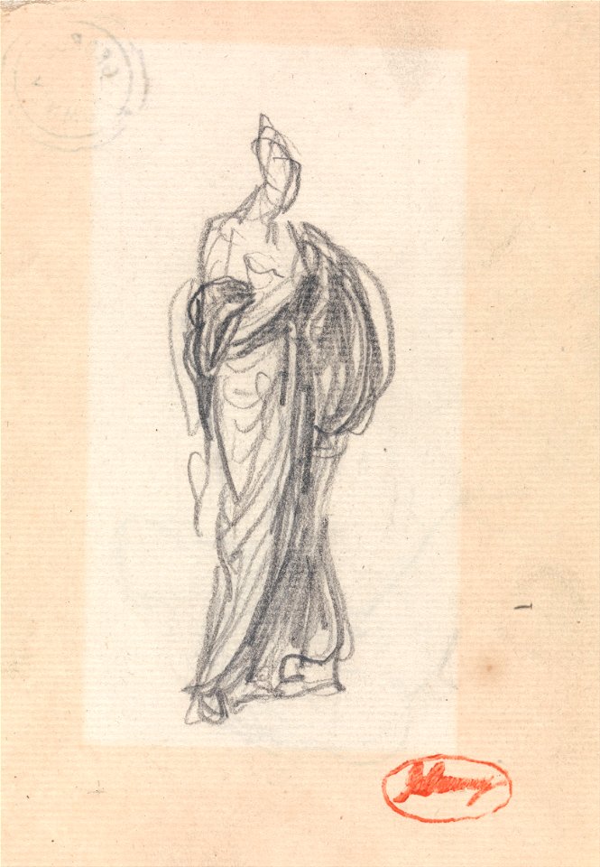 George Romney - Standing Woman with Classical Drapery - Google Art Project