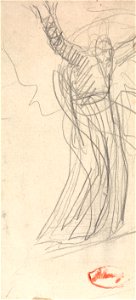 George Romney - Standing Figure with Upraised Arms - Google Art Project