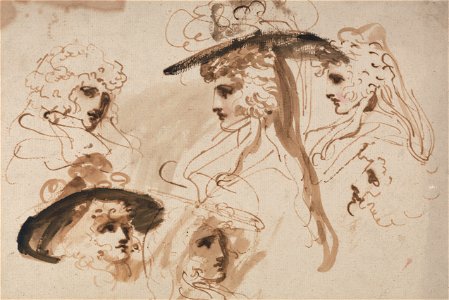 George Romney - Studies for the Head of a Lady (Studies of a Woman's Head) - Google Art Project. Free illustration for personal and commercial use.
