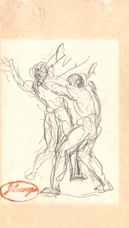 George Romney - Two Men Fighting - Google Art Project