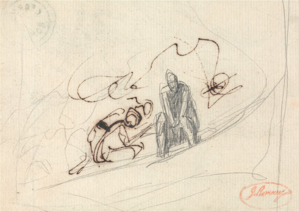 George Romney - Two Seated Figures - Google Art Project
