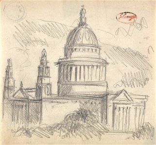 George Romney - Possibly Saint Paul's, London - Google Art Project