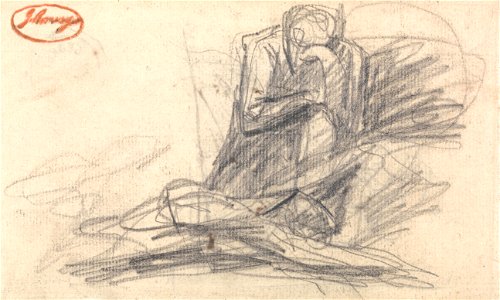 George Romney - Kneeling Figure - Google Art Project