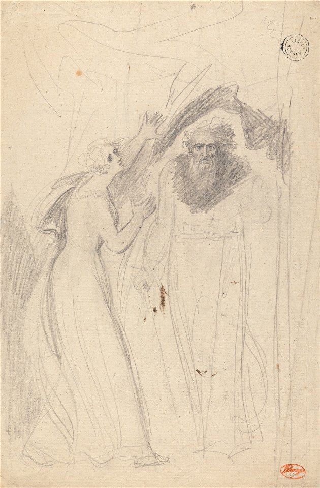 George Romney - Lady Standing by a Pillar - Google Art Project