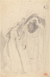 George Romney - Lady Standing by a Pillar - Google Art Project