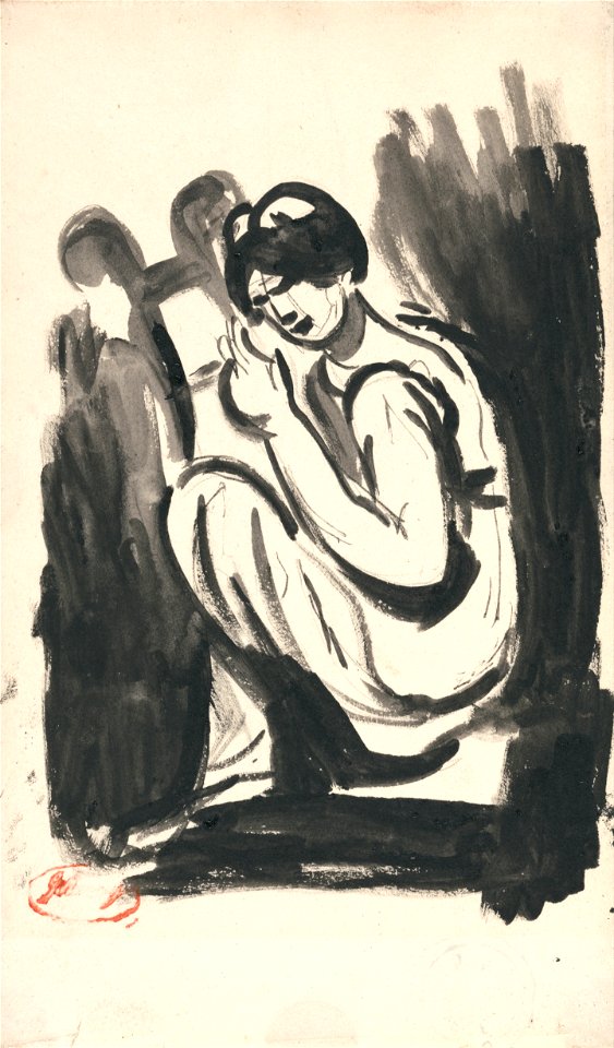 George Romney - Seated Figure - Google Art Project (2446323)