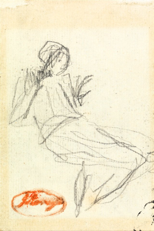 George Romney - Seated Peasant Girl - Google Art Project