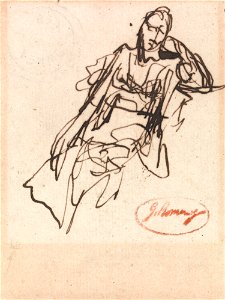 George Romney - Seated Woman, Possibly Mrs. Hayley - Google Art Project
