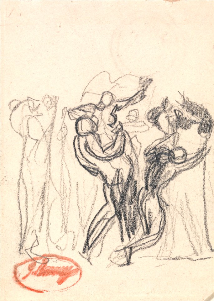 George Romney - Possibly an Abduction Scene - Google Art Project