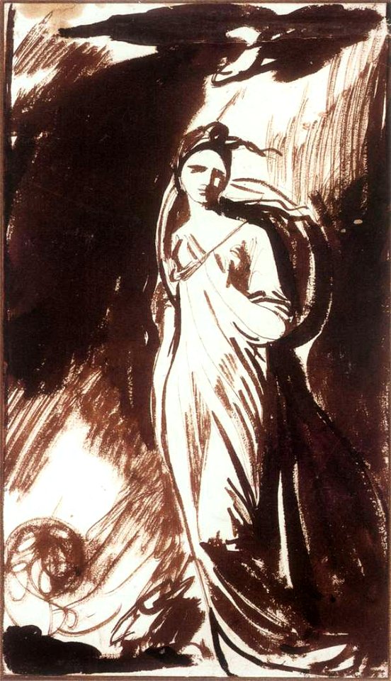 George Romney - Study for Elizabeth Warren as Hebe - WGA20034