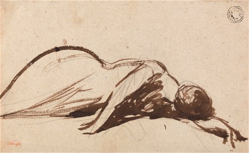 George Romney - Prostrate Woman - Google Art Project