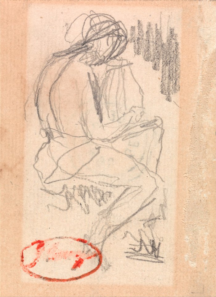 George Romney - Seated Figure Playing a Harp - Google Art Project