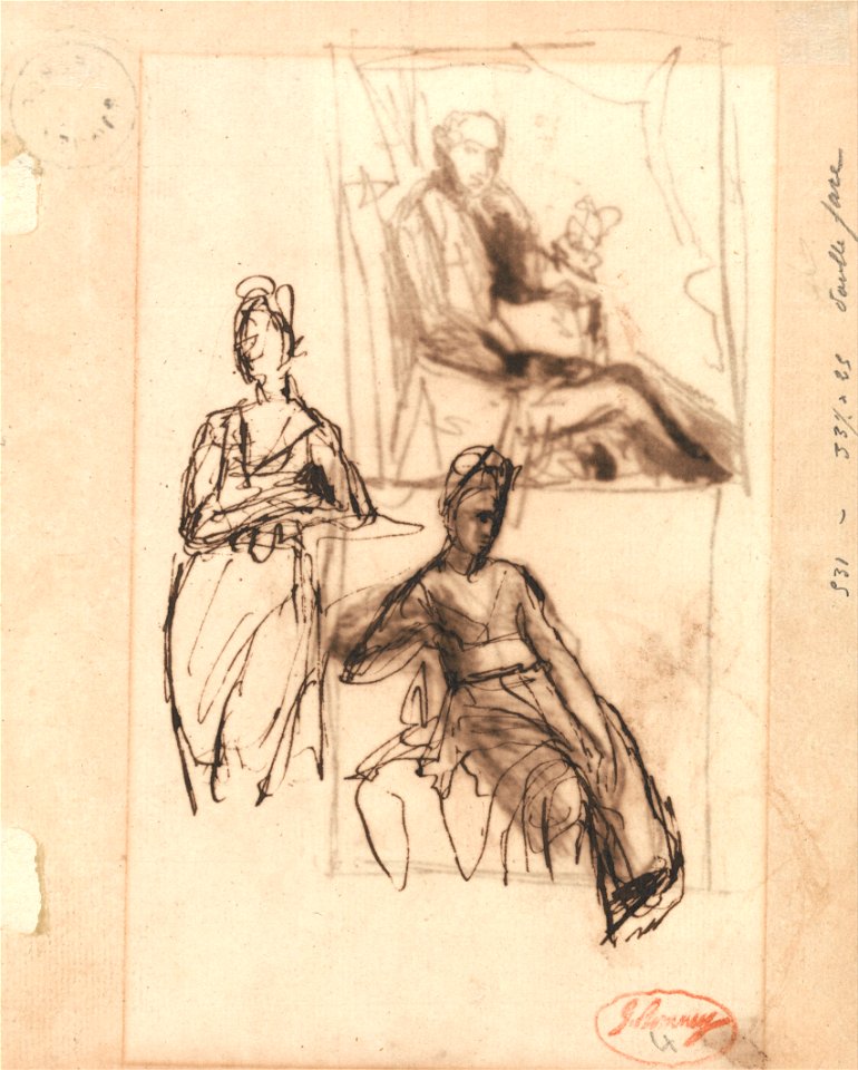 George Romney - Seated Man and Seated Woman - Google Art Project