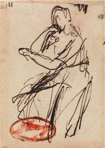 George Romney - Seated Woman - Google Art Project
