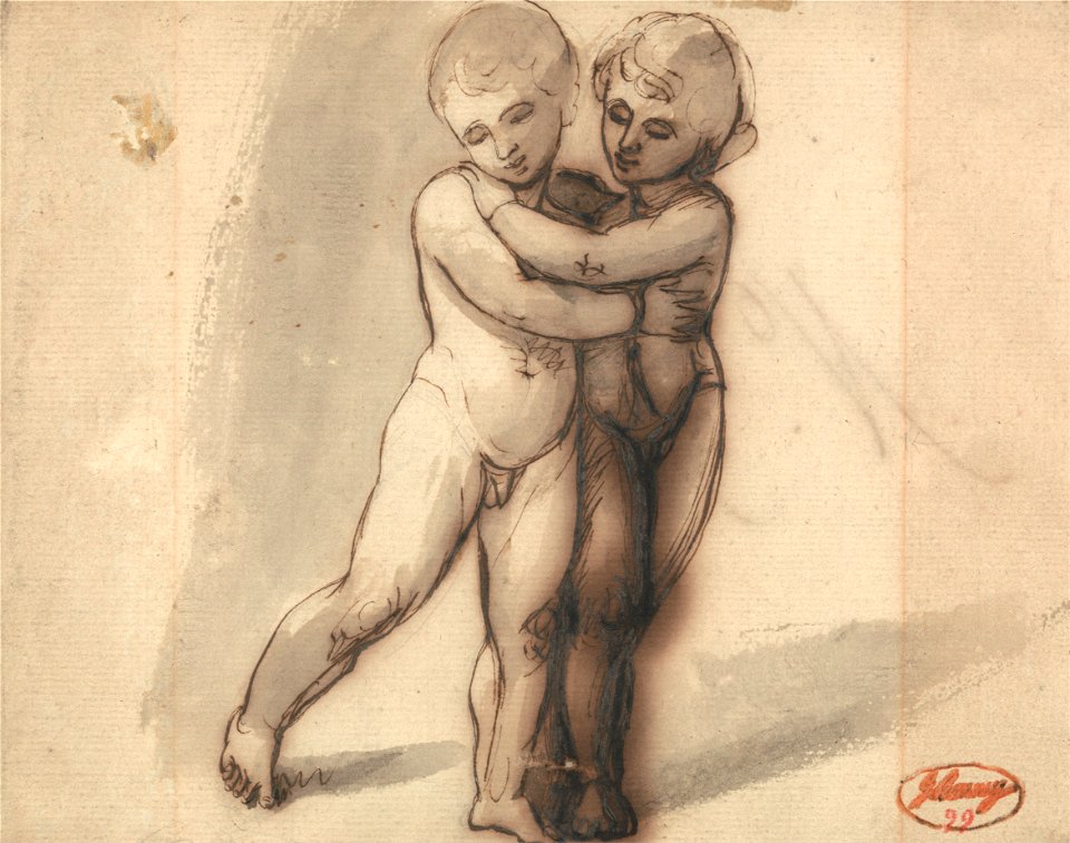 George Romney - Two Nude Children - Google Art Project
