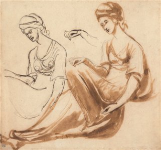 George Romney - Studies of a Seated Woman - Google Art Project