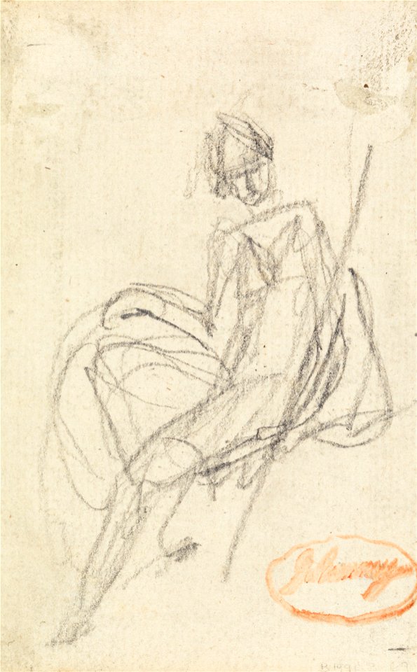 George Romney - Study of a Seated Woman - Google Art Project