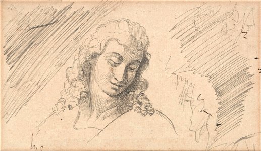 George Romney - Study of the Head of a Young Man - Google Art Project