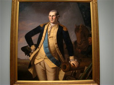 George Washington at the Battle of Princeton, by Charles Willason Peale. Free illustration for personal and commercial use.