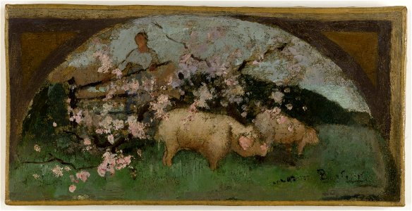 Georges Bertrand - Esquisse pour la salle à manger de l'Hôtel de Ville de Paris , La viande de porc - PPP3849 - Musée des Beaux-Arts de la ville de Paris